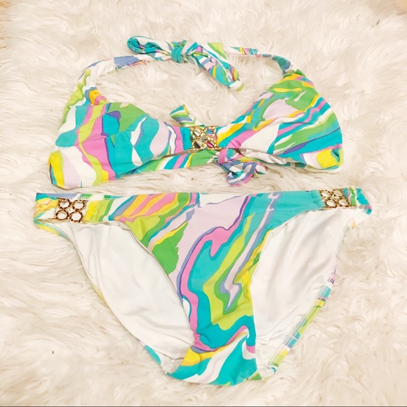 Trina Turk Other - NEW Trina Turk Pastel Floral Print Swim Bikini Set